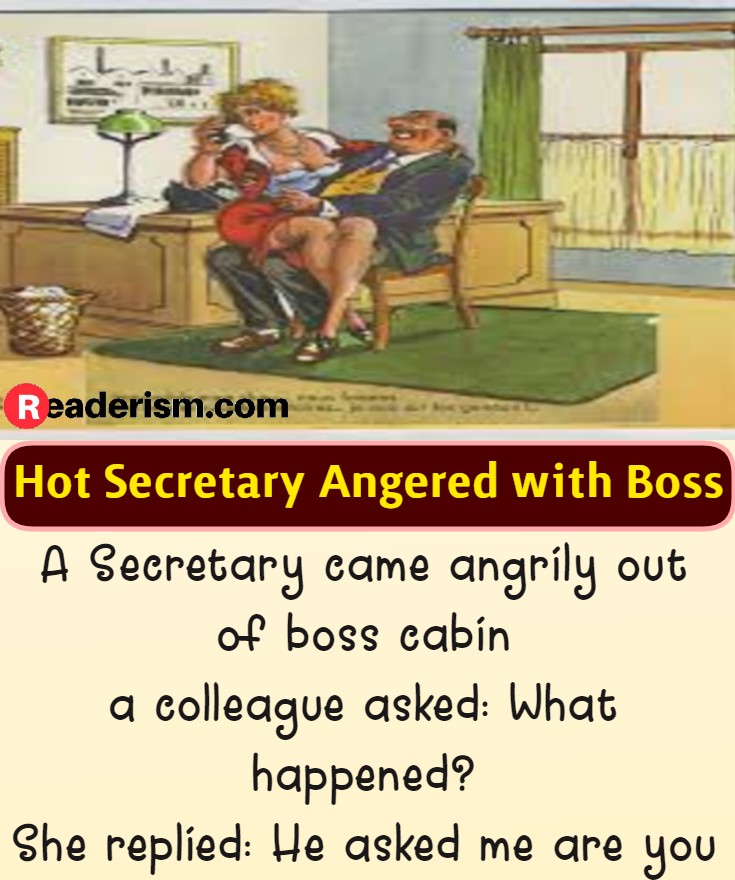 Hot Secretary Angered with Boss