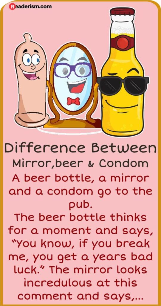 Sad Story of A beer Bottle, a Mirror and a C0ndom