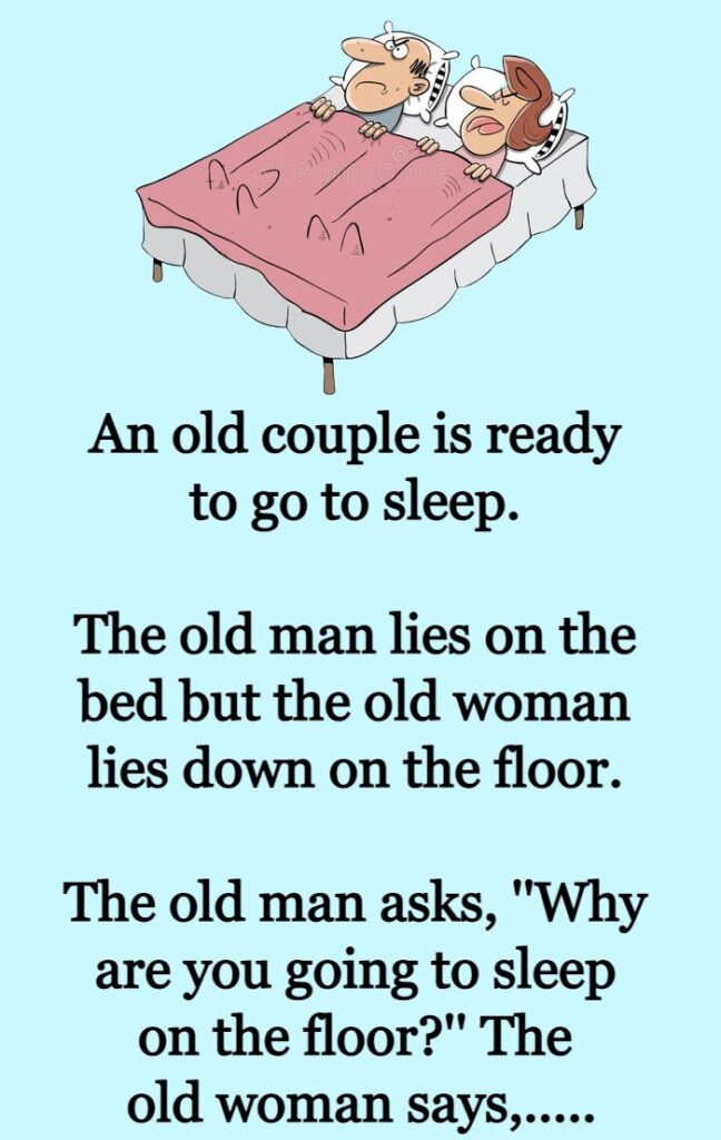 An old Couple is ready to go to Sleep