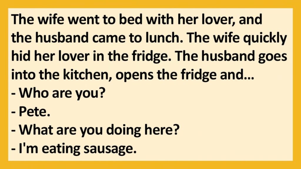 The Wife went to bed with her Lover